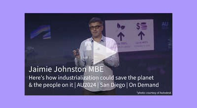 Here's how industrialization could save the planet | Jaimie Johnston MBE | Autodesk University | Artwork