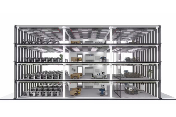 P-DfMA in action animation industrialised construction Bryden Wood