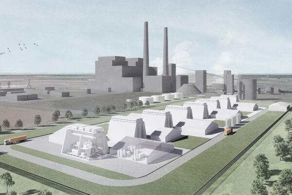CGI of Coal-fired power station adapted to use advanced heat sources