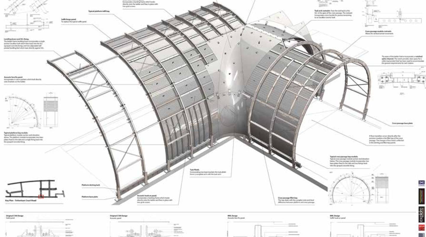 Tunnel Cladding DfMA solution by Bryden Wood on the Elizabeth Line
