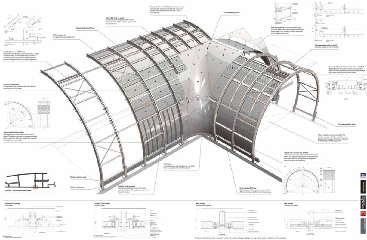 Tunnel Cladding DfMA solution by Bryden Wood on the Elizabeth Line